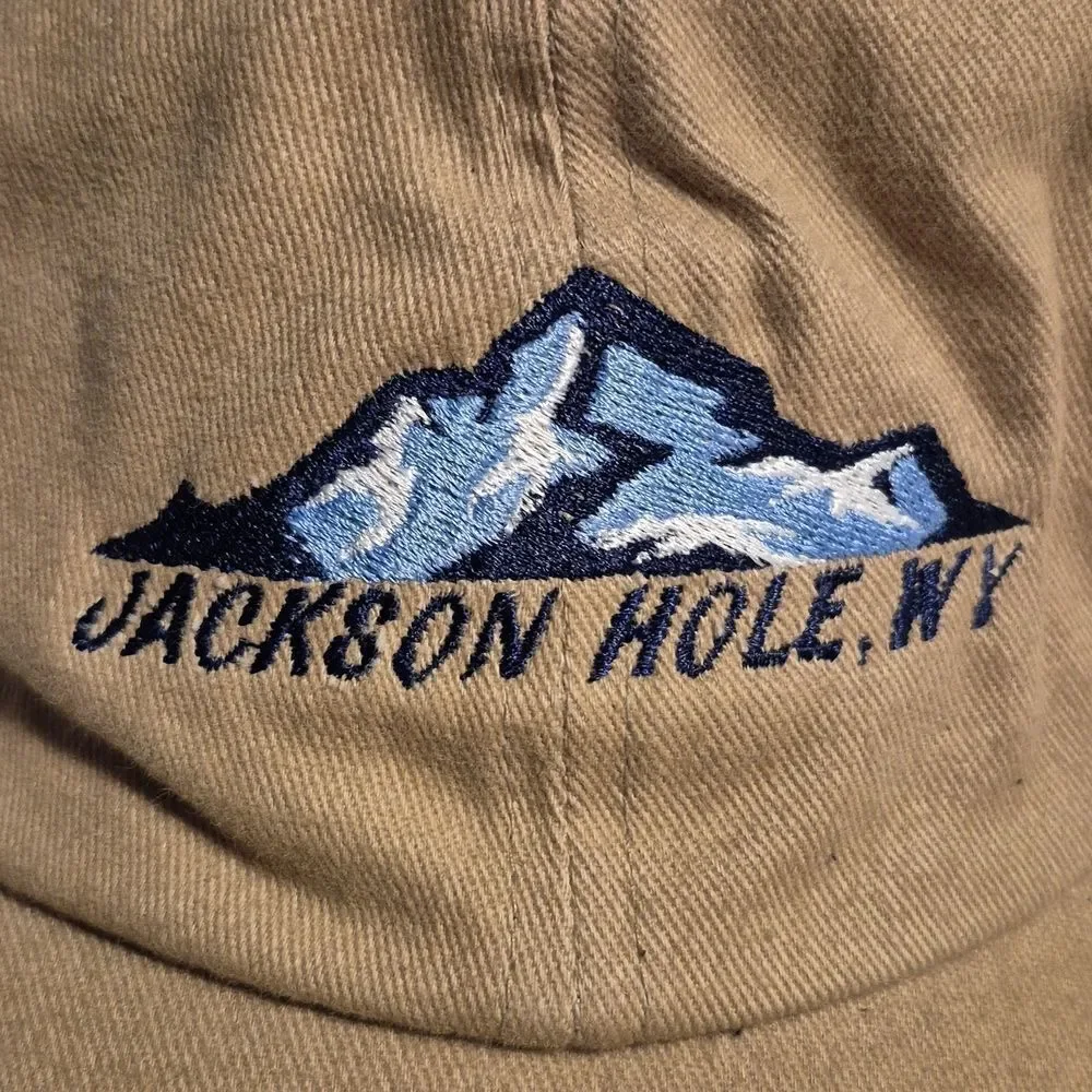 Jackson Hole, Wyoming Tan Sliderback Hat - New